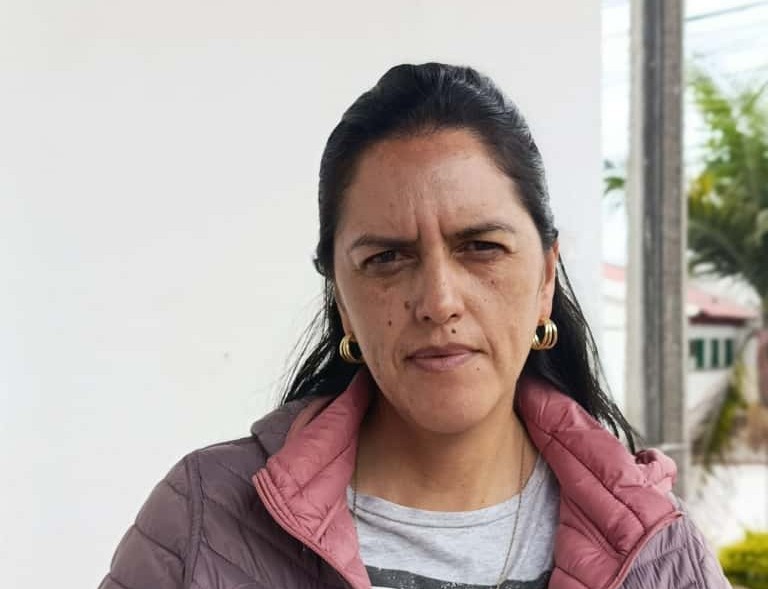 Myriam Peña, directora del mercado agronomo en Cogua 
