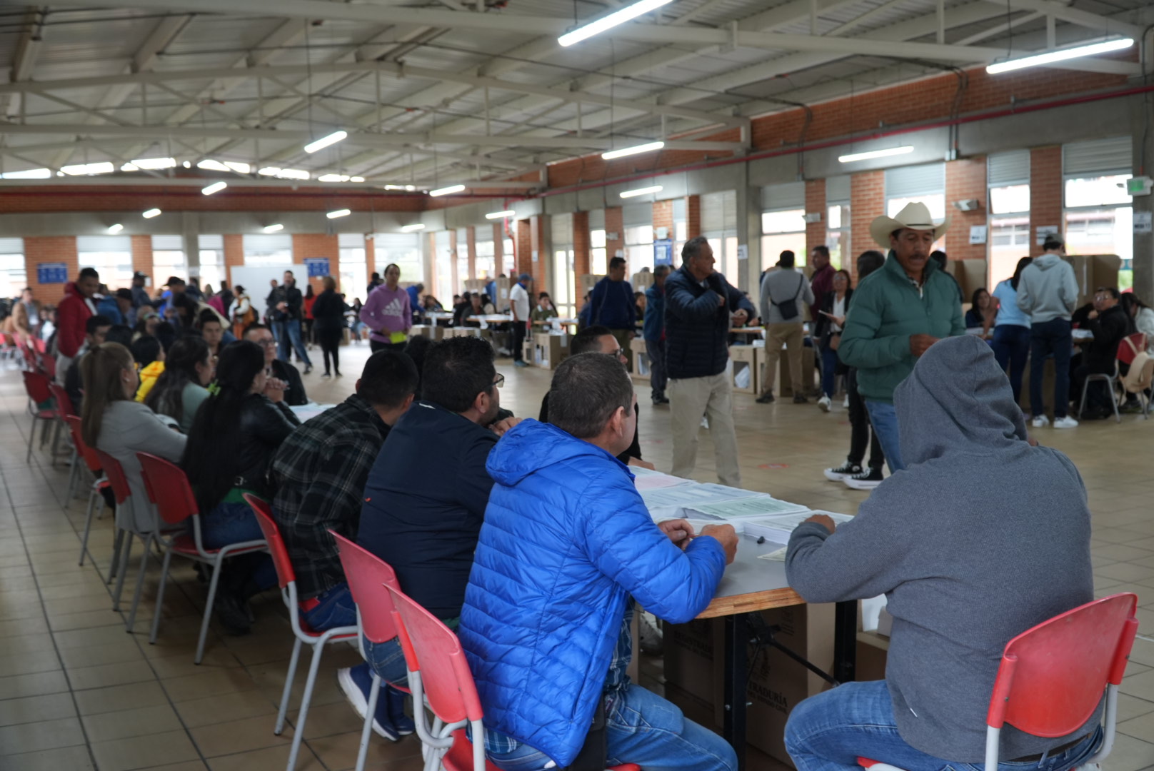 Mesas de votación en Cajicá, vereda Canelón, Colegio Antonio Nariño